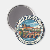 Prag Tschechien Magnet (Vorderseite/Rückseite)