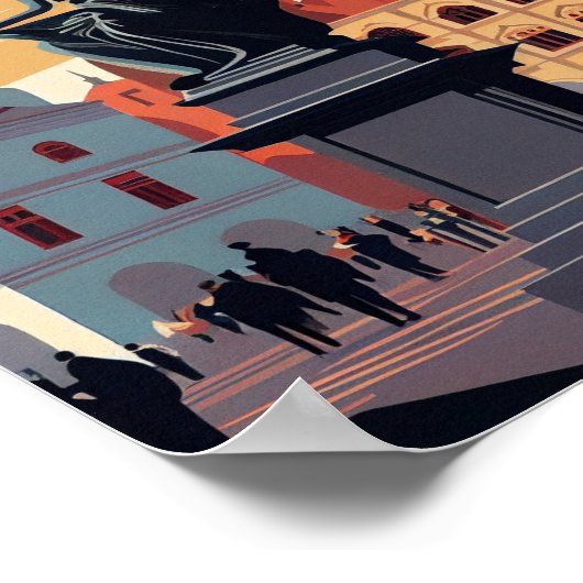 Prag Tschechien Minimalistisch Art Poster (Ecke)