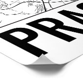 Prag Tschechien Minimalistische Karte Art Poster (Ecke)