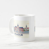 Prag Tschechien Pastel Travel Kaffeetasse (Vorderseite Links)