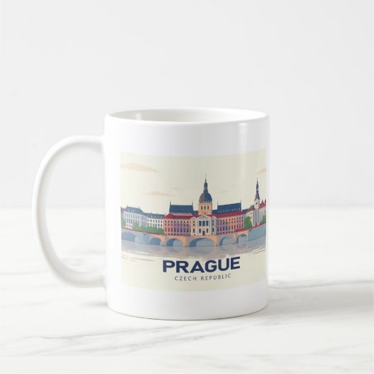 Prag Tschechien Pastel Travel Kaffeetasse (Links)