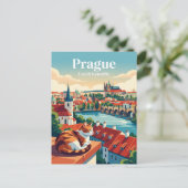 Prag Tschechien Postkarte (Stehend Vorderseite)