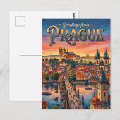 Prag Tschechien Postkarte (Vorne/Hinten)