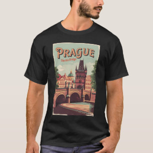 Prag Tschechien Reise Kunst Vintage T-Shirt