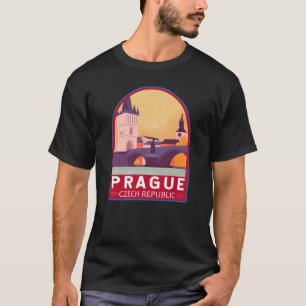 Prag Tschechien Reise Kunst Vintage T-Shirt