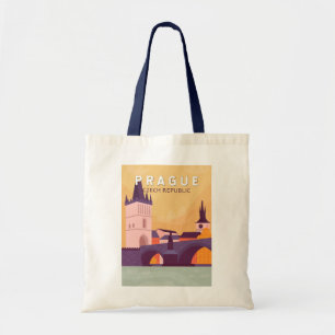 Prag Tschechien Reise Kunst Vintage Tragetasche