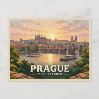 Prag Tschechien Reise Postkarte