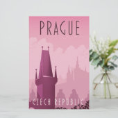 Prag Tschechien Vintages Reiseplakat (Stehend Vorderseite)