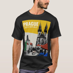 Prag Tschechische Republik Altstadt Skyline Collag T-Shirt