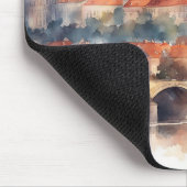Prag Tschechische Republik Aquarellpanoramasicht Mousepad (Ecke)