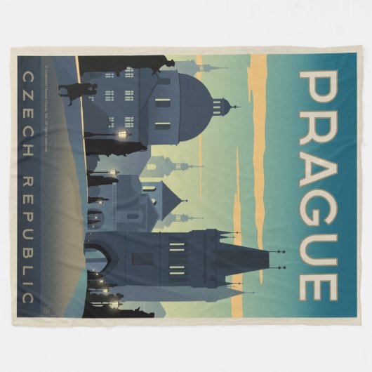 Prag, Tschechische Republik Fleecedecke (Vorderseite (Horizontal))
