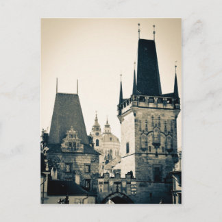 Prag, Tschechische Republik - Karlsbrücke Tower Ga Postkarte