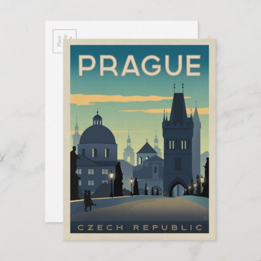Prag, Tschechische Republik Postkarte (Vorne/Hinten)