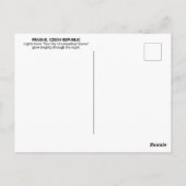 Prag, Tschechische Republik Postkarte (Rückseite)