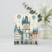 Prag Tschechische Republik Postkarte (Stehend Vorderseite)