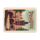 Prag Tschechische Republik Reisen Kunst Vintag Magnet (Horizontal)