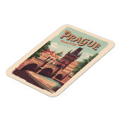 Prag Tschechische Republik Reisen Kunst Vintag Magnet (Linke Seite)