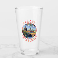 Prag Tschechische Republik Retro Distressed Circle