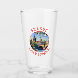 Prag Tschechische Republik Retro Distressed Circle Glas
