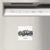 Prag Tschechische Republik Skyline BW Magnet (In Situ (Geschirrspüler))