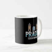 Prag Tschechische Republik Skyline Karte Kaffeetasse (VorderseiteRechts)
