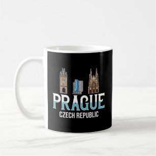 Prag Tschechische Republik Skyline Karte Kaffeetasse
