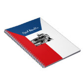 Prag und tschechische Flagge - historisches Tschec Notizblock (Rechte Seite)