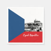 Prag und tschechische Flagge - historisches Tschec Serviette (Vorderseite)