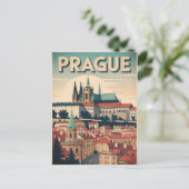 Prag Vintag Postkarte (Stehend Vorderseite)