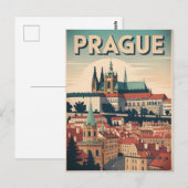 Prag Vintag Postkarte (Vorne/Hinten)
