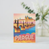 Prag Vintag Postkarte (Stehend Vorderseite)