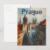 Prag Vintage Postkarte (Vorne/Hinten)