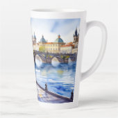 Prag - Wasserfarbskizze der Tschechischen Republik Milchtasse (Rechts)