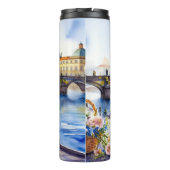 Prag - Wasserfarbskizze der Tschechischen Republik Thermosbecher (Rückseite)