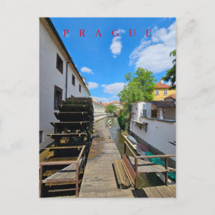 Prag Wassermühle - Ansichtskarte Postkarte