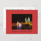 Prag Weihnachtsnachtskarte Feiertagspostkarte (Vorne/Hinten)