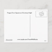 Prag Weihnachtsnachtskarte Feiertagspostkarte (Rückseite)