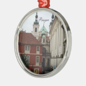 Prag-Weihnachtsverzierung Silbernes Ornament (Links)