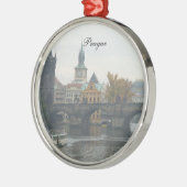 Prag-Weihnachtsverzierung Silbernes Ornament (Links)