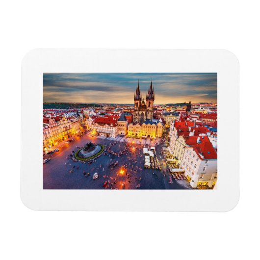 Prag zu Weihnachten Magnet (Horizontal)
