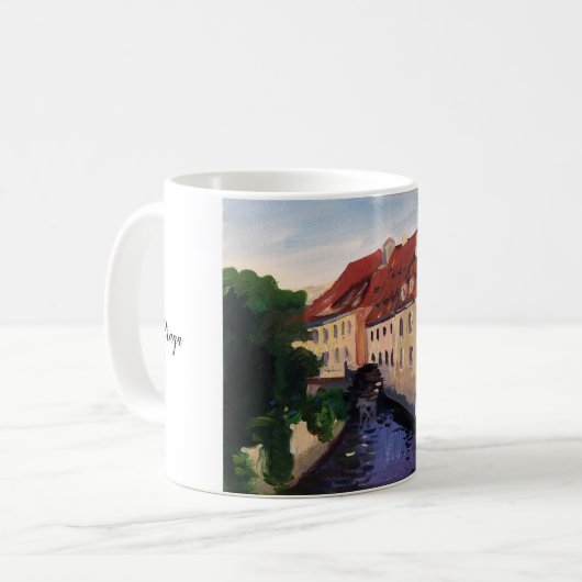 Praga-Malerei Kaffeetasse (Vorderseite Links)