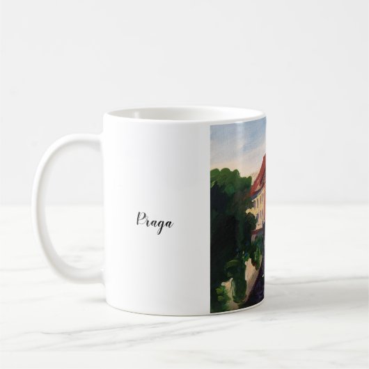 Praga-Malerei Kaffeetasse (Links)