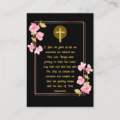 Pragante Beileid Memorial Foto Prayer Card Visitenkarte (Rückseite)