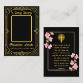 Pragante Beileid Memorial Foto Prayer Card Visitenkarte (Vorne/Hinten)