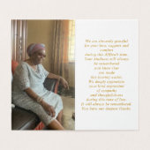 Prägante Gold Memorial Foto Folder Prayer Card (Innenseite Aufgefaltet)