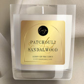 Prägantes Gold-Logo-Produktverpackungskerzen-Etike Quadratischer Aufkleber