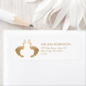 Prägantes Gold Peacocks Logo-Label (Insitu)