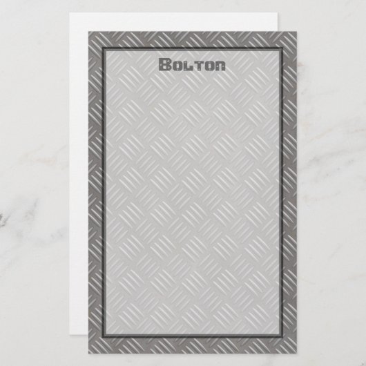 Prägeartige Aluminiummetallblick-Gewohnheit Briefpapier (Vorne/Hinten)