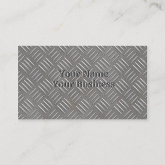 Prägeartige Aluminiummetallblick-Gewohnheit Visitenkarte (Vorderseite)