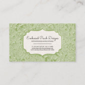 Prägeartige grüne FarbBlumenVisitenkarte Visitenkarte (Rückseite)